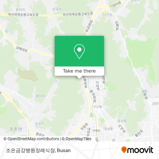 조은금강병원장례식장 map
