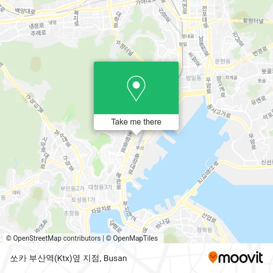 쏘카 부산역(Ktx)옆 지점 map