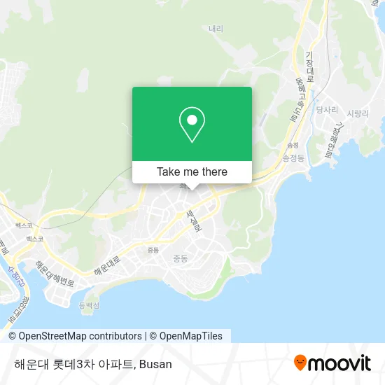 해운대 롯데3차 아파트 map
