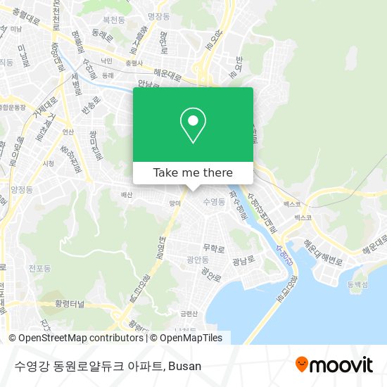 수영강 동원로얄듀크 아파트 map