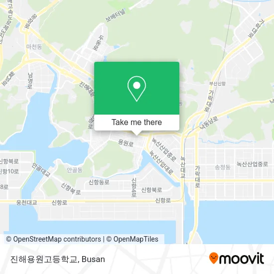진해용원고등학교 map