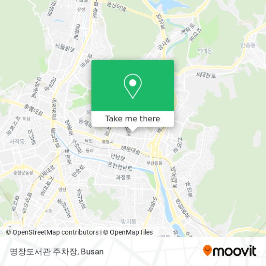 명장도서관 주차장 map
