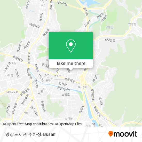 명장도서관 주차장 map