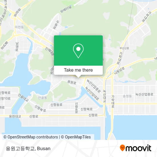 용원고등학교 map