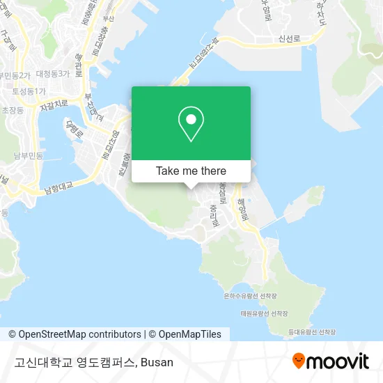 고신대학교 영도캠퍼스 map