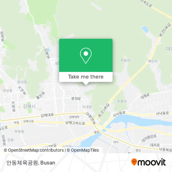 안동체육공원 map