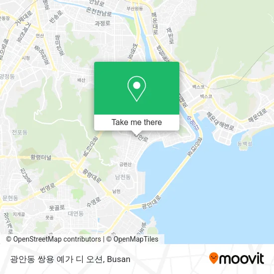 광안동 쌍용 예가 디 오션 map