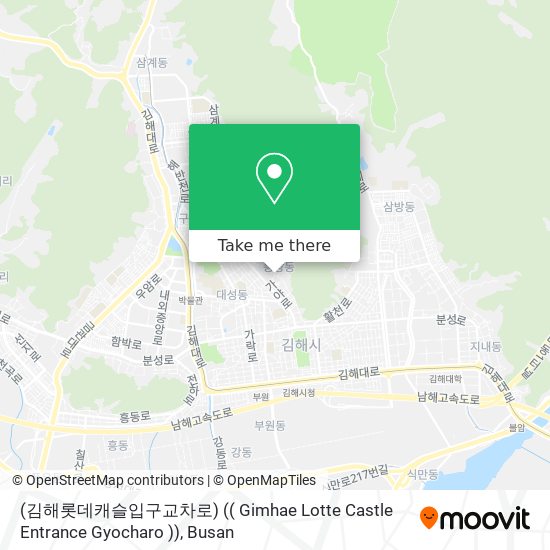 (김해롯데캐슬입구교차로) (( Gimhae Lotte Castle Entrance Gyocharo )) map