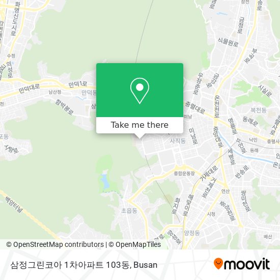 삼정그린코아 1차아파트 103동 map