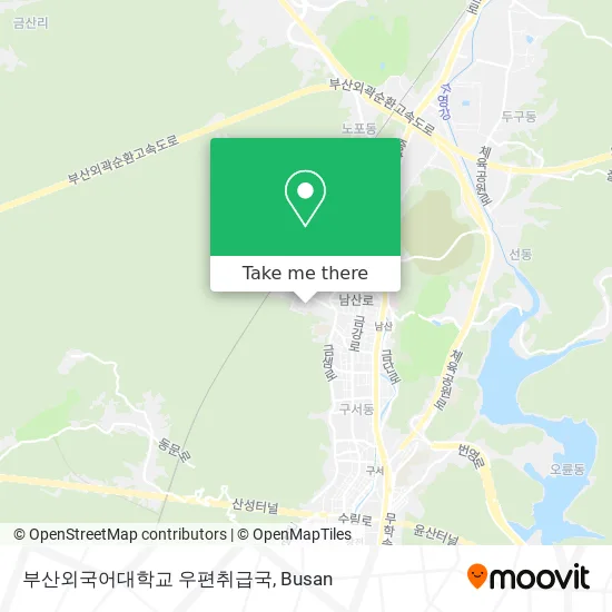 부산외국어대학교 우편취급국 map