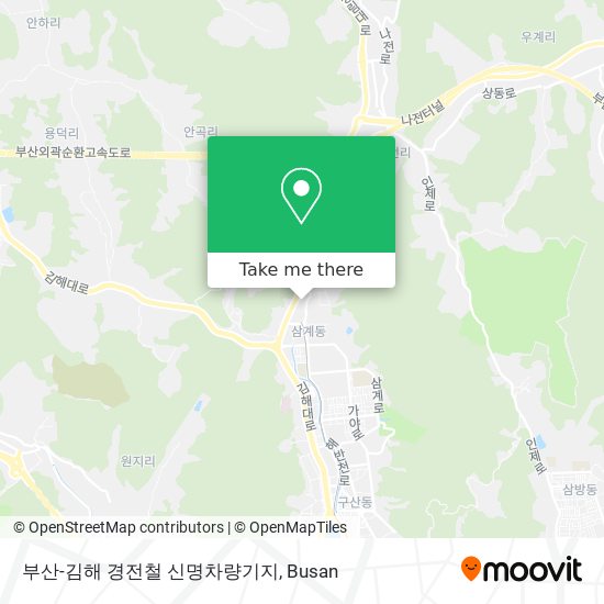 부산-김해 경전철 신명차량기지 map