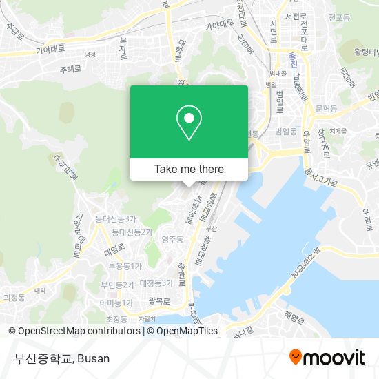 부산중학교 map