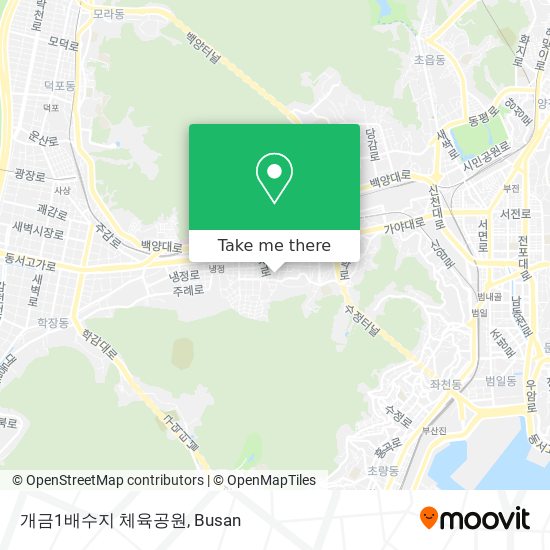 개금1배수지 체육공원 map