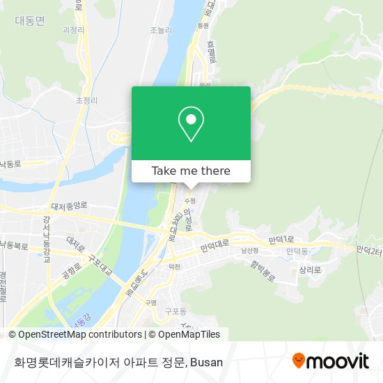 화명롯데캐슬카이저 아파트 정문 map