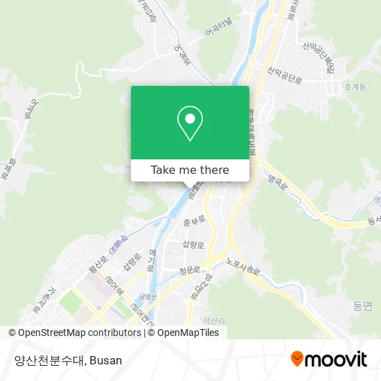 양산천분수대 map