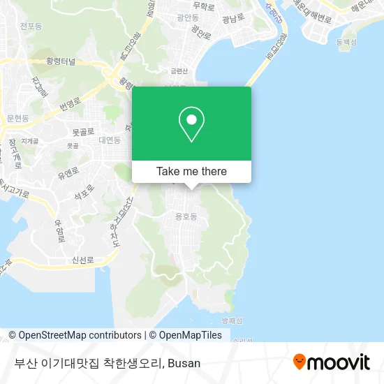 부산 이기대맛집 착한생오리 map