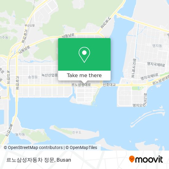 르노삼성자동차 정문 map