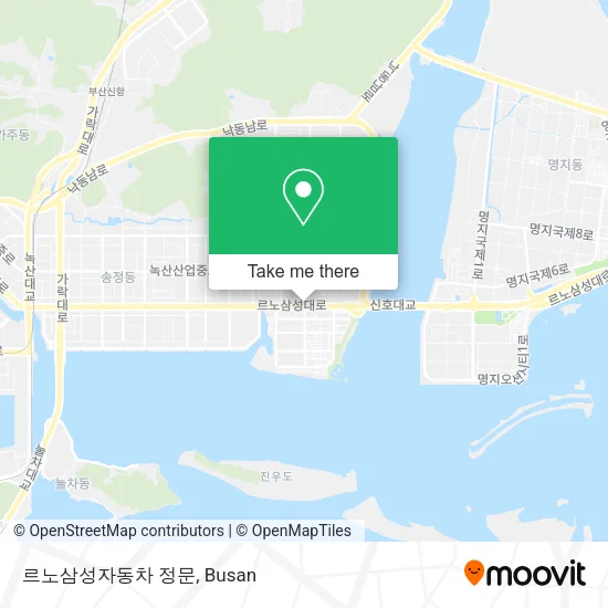 르노삼성자동차 정문 map