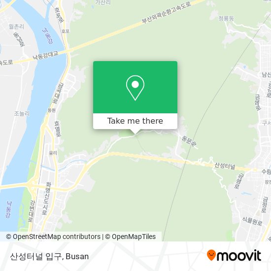 산성터널 입구 map