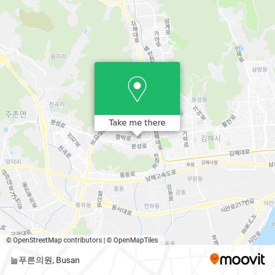 How to get to 늘푸른의원 in Busan by Light Rail, Metro or Bus?