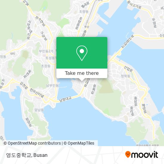 영도중학교 map