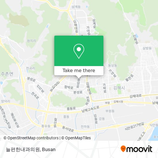 How to get to 늘편한내과의원 in Busan by Light Rail, Metro or Bus?