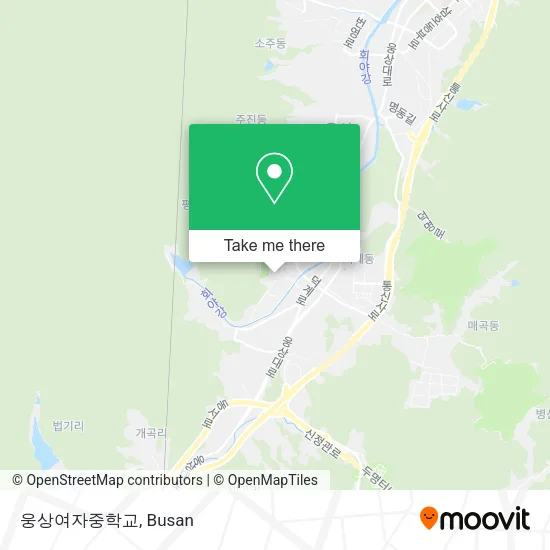 웅상여자중학교 map