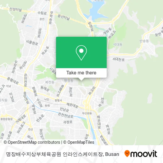 명장배수지상부체육공원 인라인스케이트장 map