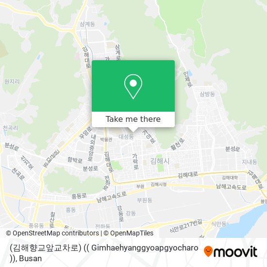(김해향교앞교차로) (( Gimhaehyanggyoapgyocharo )) map
