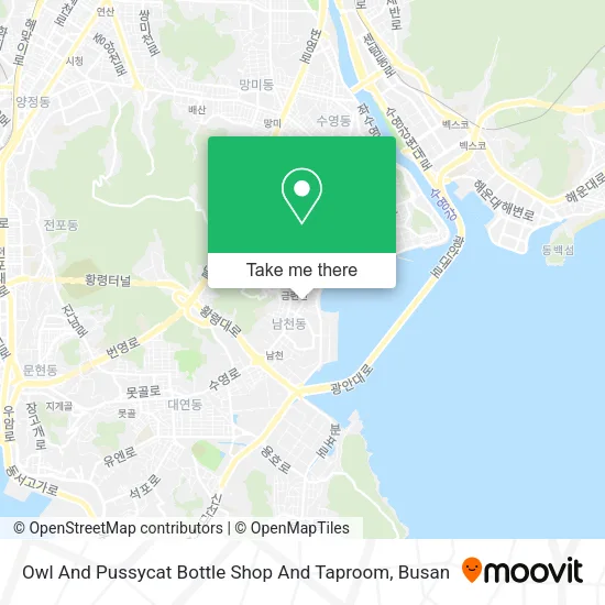 Owl And Pussycat Bottle Shop And Taproom map