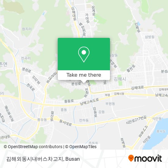 김해외동시내버스차고지 map