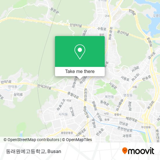 동래원예고등학교 map