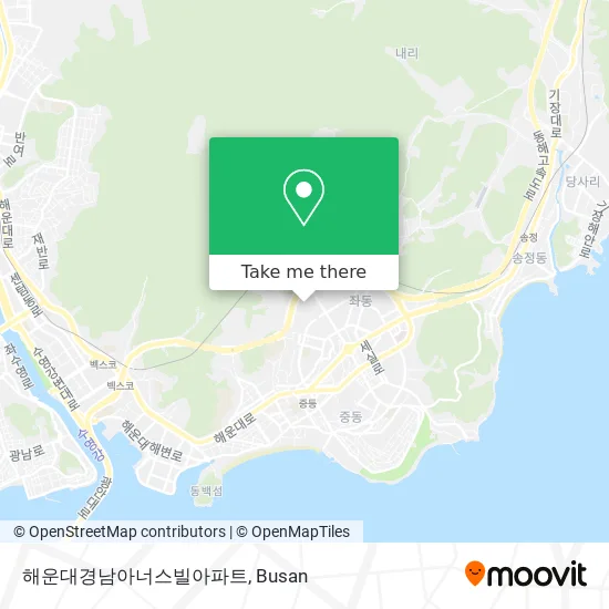 해운대경남아너스빌아파트 map
