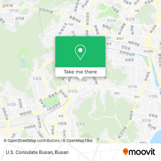 U.S. Consulate Busan map