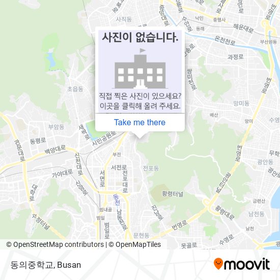 동의중학교 map