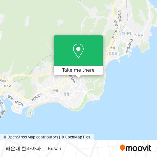 해운대 한라아파트 map