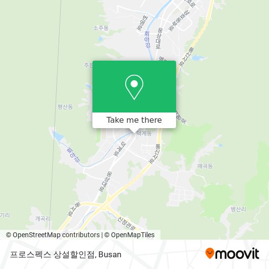 프로스펙스 상설할인점 map