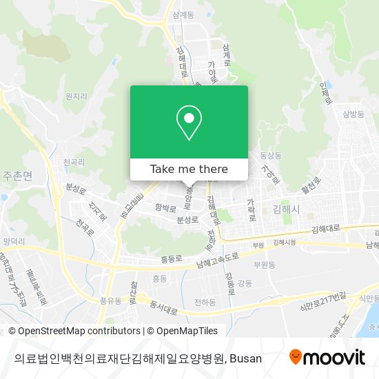 의료법인백천의료재단김해제일요양병원 map