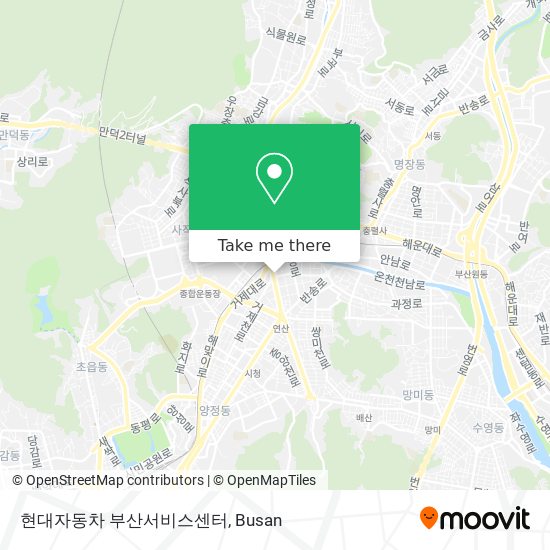 현대자동차 부산서비스센터 map