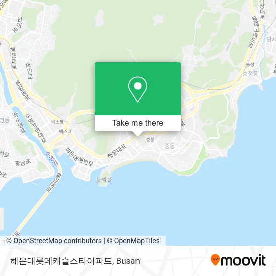해운대롯데캐슬스타아파트 map