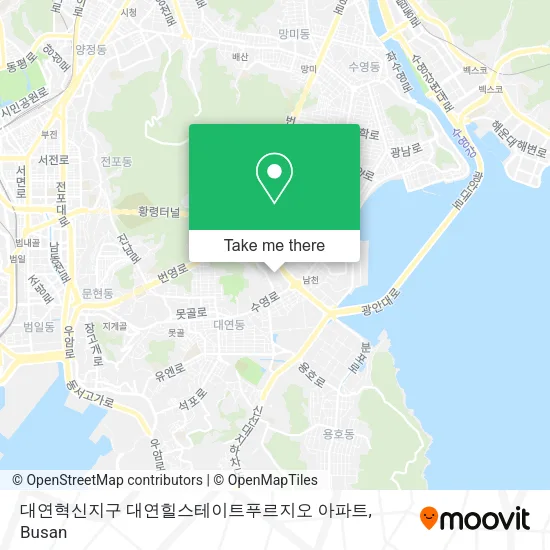 대연혁신지구 대연힐스테이트푸르지오 아파트 map