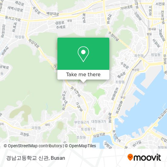 경남고등학교 신관 map