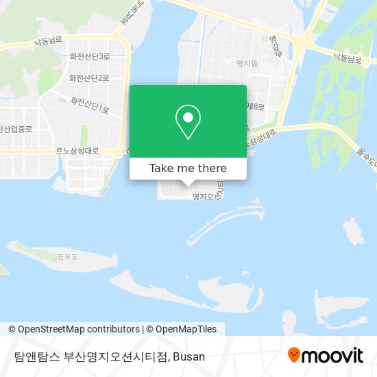 탐앤탐스 부산명지오션시티점 map