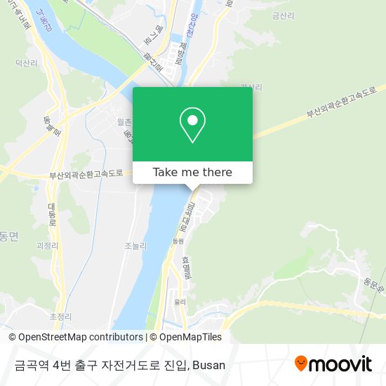 금곡역 4번 출구 자전거도로 진입 map