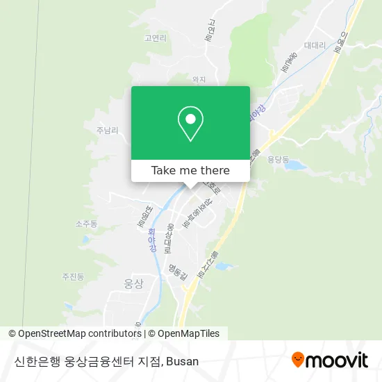 신한은행 웅상금융센터 지점 map