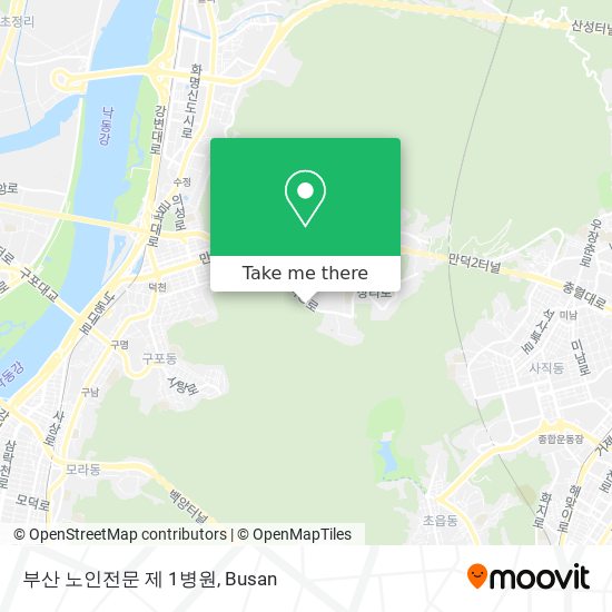 부산 노인전문 제 1병원 map