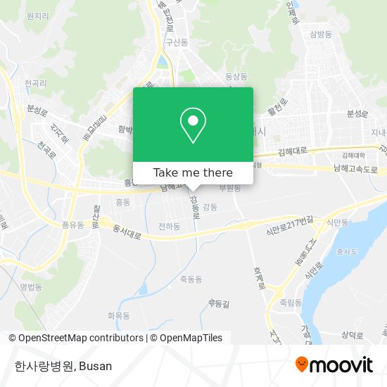 한사랑병원 map