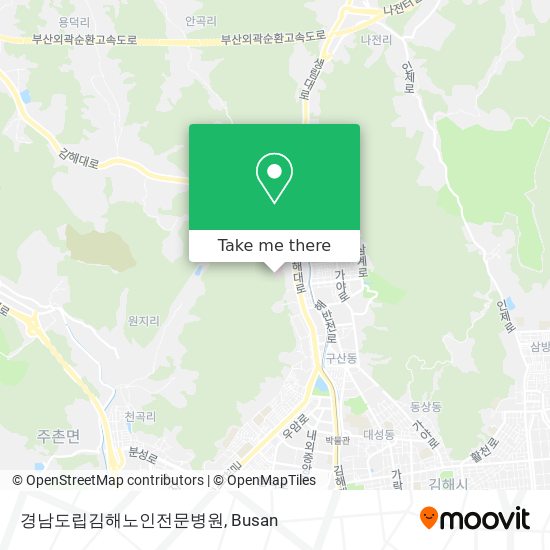 경남도립김해노인전문병원 map