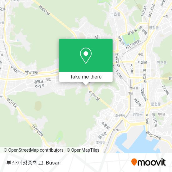 부산개성중학교 map