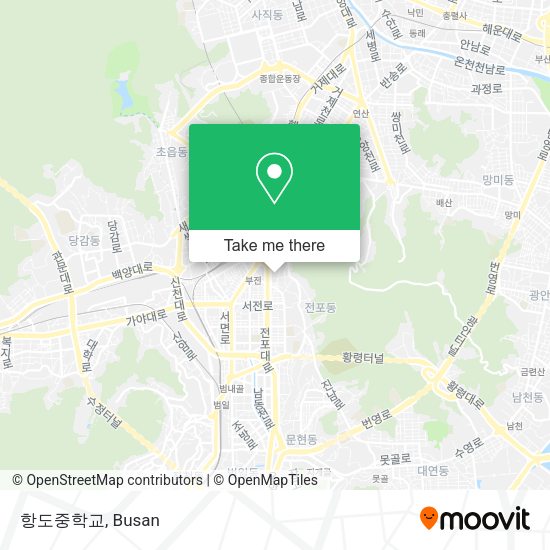 항도중학교 map